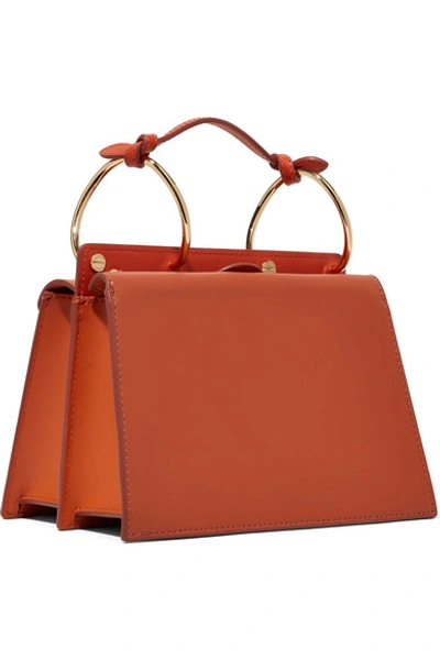 Shop Danse Lente Phoebe Bis Color-block Leather Shoulder Bag In Orange