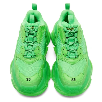 BALENCIAGA 绿色 TRIPLE S 运动鞋