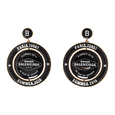 Shop Balenciaga Black Casino Earrings