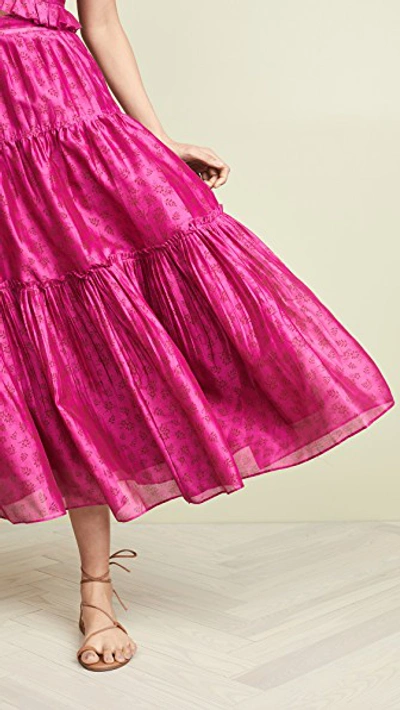 Shop Ulla Johnson Jeune Skirt In Fuchsia