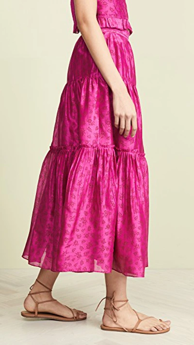 Shop Ulla Johnson Jeune Skirt In Fuchsia