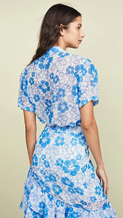 Shop All Things Mochi Nora Shirt In Blue Floral