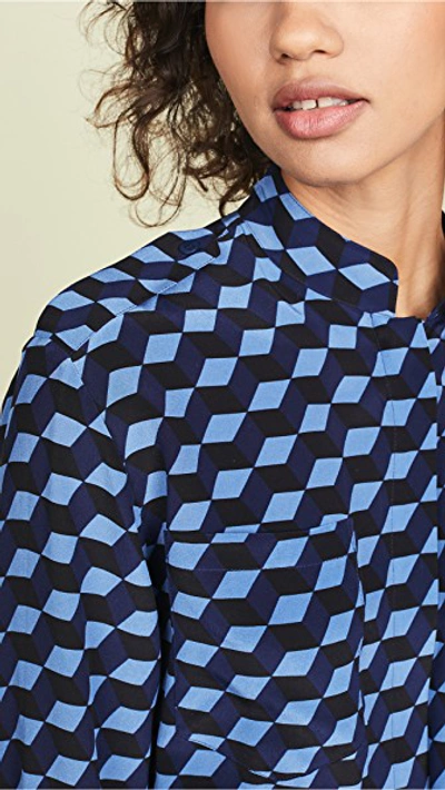 Shop Diane Von Furstenberg Leone Jumpsuit In Cubist Denim
