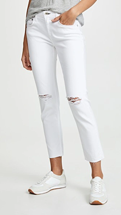 Shop Rag & Bone Ankle Dre Jeans In White