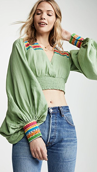 Shop All Things Mochi Cora Top In Green