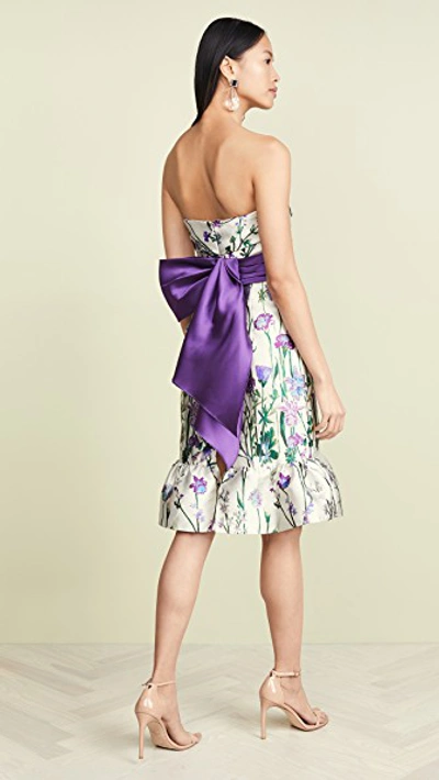 Strapless Floral Cocktail Dress