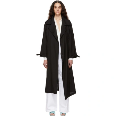 Shop Jacquemus Black Le Manteau Stefano Coat