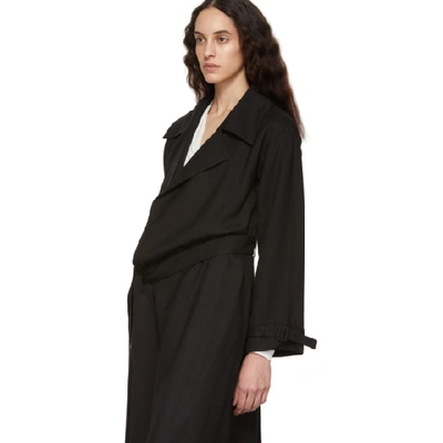 Shop Jacquemus Black Le Manteau Stefano Coat