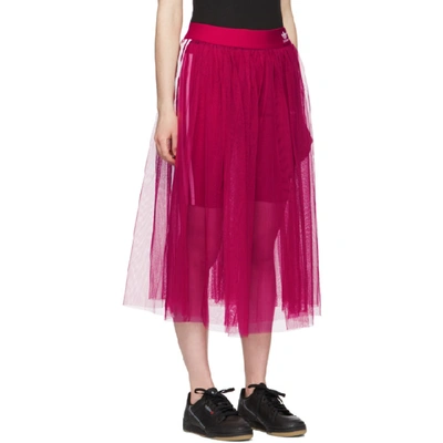 Adidas Originals Pink Tulle Adicolor Sleek Skirt In Pride Pink | ModeSens