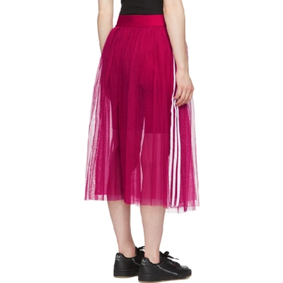 Shop Adidas Originals Pink Tulle Adicolor Sleek Skirt