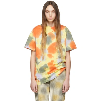 Shop Ambush Ssense Exclusive Yellow A Waves Tie-dye T-shirt In Sc22 Yellow