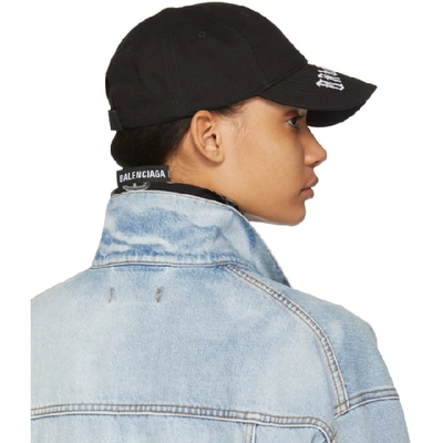 Balenciaga Tattoo Logo Baseball Hat In 1077 Black | ModeSens