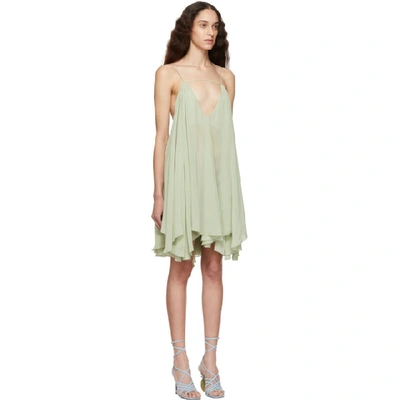 Shop Jacquemus Green La Petite Robe Belleza Dress In Lt Green