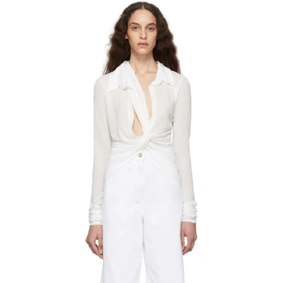 Shop Jacquemus White La Chemise Bellagio Shirt