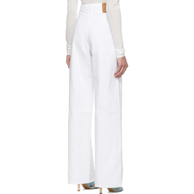 Shop Jacquemus White Le Pantalon Prago Jeans