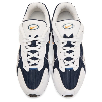 Shop Nike White And Navy Air Zoom Alpha Sneakers In Blucrtwht