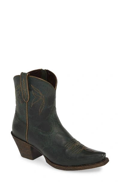 Shop Ariat Lovely Western Boot In Blue Grass Leather