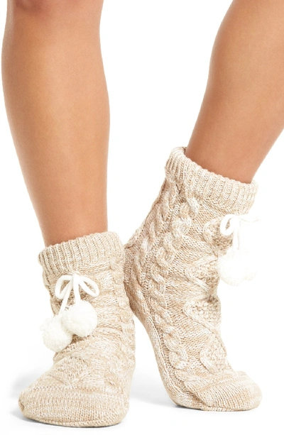 Shop Ugg Fleece Lined Socks In Cream
