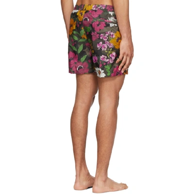 Shop Valentino Multicolor Flower Swim Shorts In Fg9armyfior