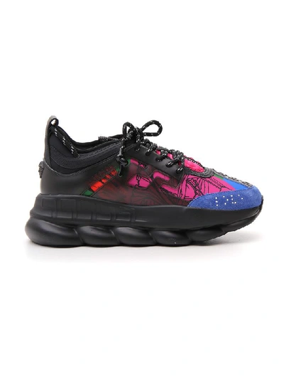 Shop Versace Chain Reaction Sneakers In Multi