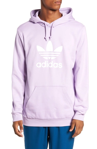 Shop Adidas Originals Trefoil Sweatshirt In Purple Glow