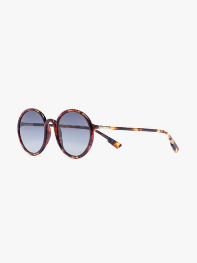 Shop Dior Eyewear Brown Sostellaire1 Tortoiseshell Round Sunglasses