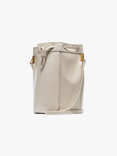 Shop Saint Laurent Neutral Talitha Small Leather Bucket Bag In Neutrals