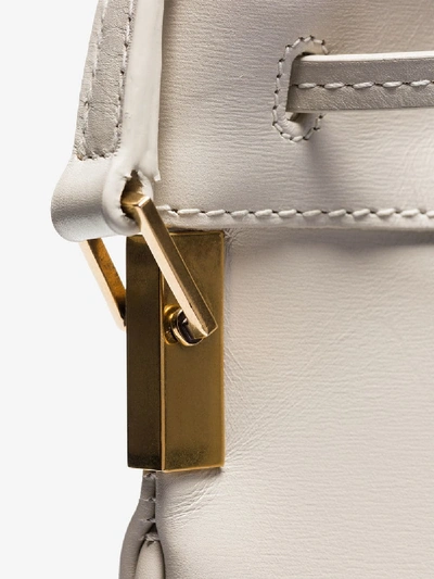 Shop Saint Laurent Neutral Talitha Small Leather Bucket Bag In Neutrals