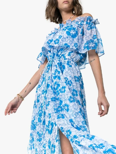 Shop All Things Mochi Kona Floral-print Maxi Dress In Blue