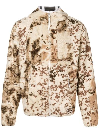 Shop Alyx 1017  9sm Camouflage Pattern Hooded Jacket - Neutrals