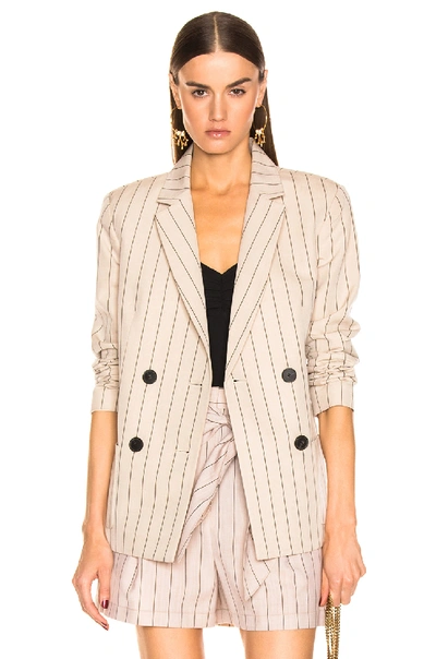 Shop Tibi Stripe Suiting Blazer In Hazelwood Multi