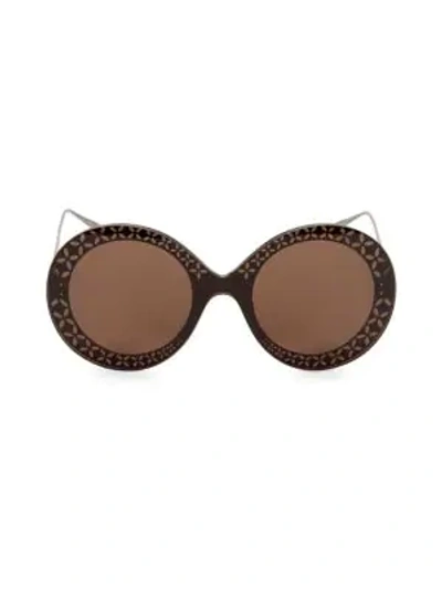 Shop Alaïa 99mm Butterfly Sunglasses In Brown