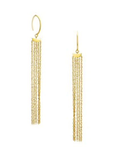 Shop Celara 14k Gold Fringe Drop Earrings