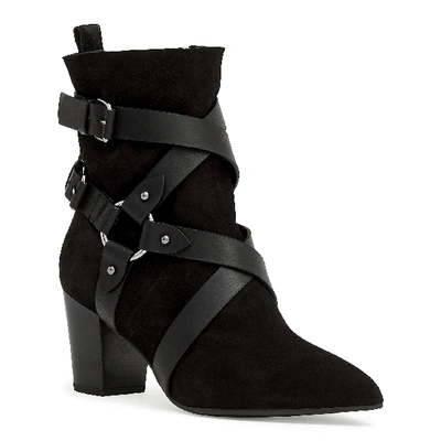 Shop Balmain Jilly Suede Boots In Black