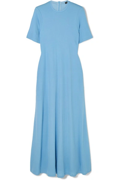 Shop Joseph Leila Jersey Midi Dress In Blue
