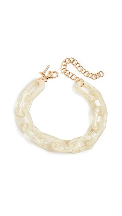 Shop Lele Sadoughi Chain Garland Necklace In Shell