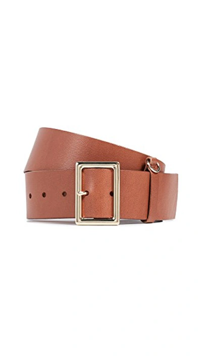 Shop Frame Fine Grommet Belt In Chocolate