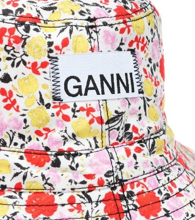 Shop Ganni Exclusive To Mytheresa – Floral Wide-brim Hat In Pink