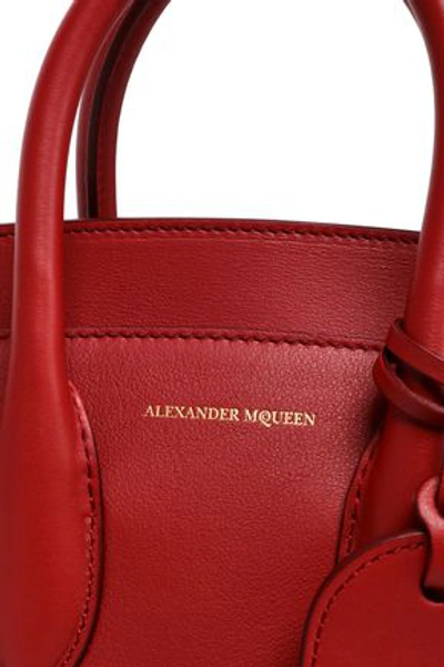 Shop Alexander Mcqueen Heroine Leather Shoulder Bag In Crimson