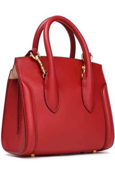 Shop Alexander Mcqueen Heroine Leather Shoulder Bag In Crimson