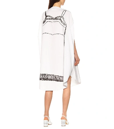 Shop Mm6 Maison Margiela Printed Cotton Dress In White