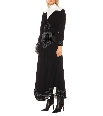 Shop Givenchy Silk-blend Maxi Dress In Black
