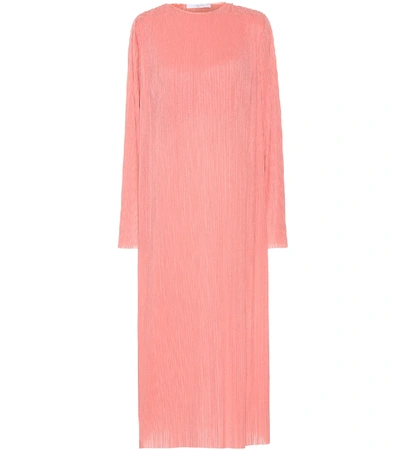 Shop Givenchy Pleated Maxi Dress In Pink