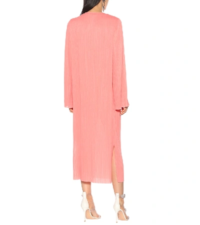 Shop Givenchy Pleated Maxi Dress In Pink