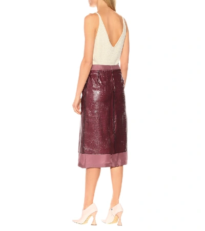 Shop Sies Marjan Sula Embossed Skirt In Purple