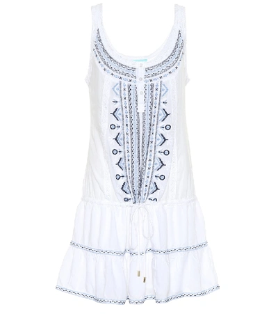 Shop Melissa Odabash Jaz Embroidered Minidress In White