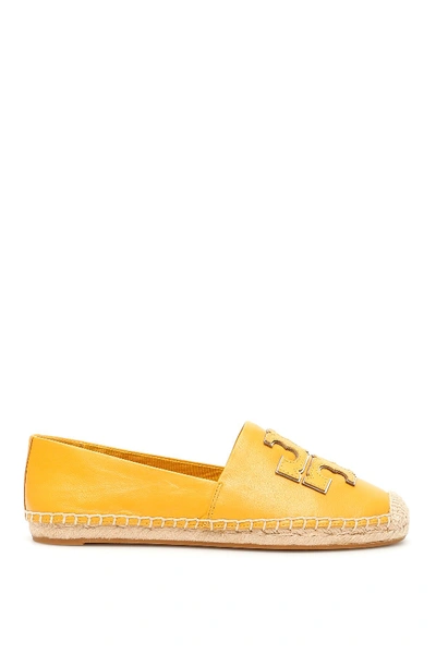 Shop Tory Burch Ines Leather Espadrilles In Daylily Daylily|giallo