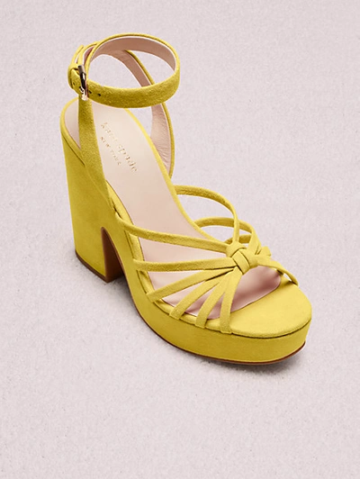 Shop Kate Spade Glenn Platform Sandals In Vibrant Canary