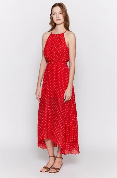 Shop Joie Matalina Silk Dress In Tropic Red