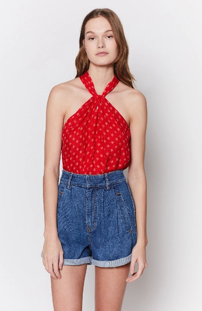 Shop Joie Lisie Silk Top In Tropic Red